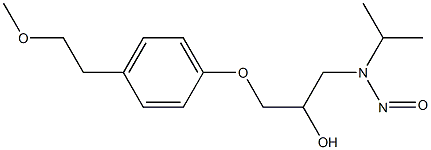 1-[4-(2-Methoxyethyl)phenoxy]-3-(isopropylnitrosoamino)-2-propanol 结构式