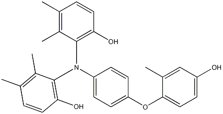 N,N-Bis(6-hydroxy-2,3-dimethylphenyl)-4-(4-hydroxy-2-methylphenoxy)benzenamine 结构式