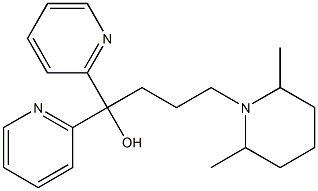 4-(2,6-Dimethyl-1-piperidinyl)-1,1-bis(2-pyridinyl)-1-butanol 结构式