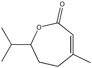 5,6-Dihydro-4-methyl-7-isopropyloxepin-2(7H)-one 结构式