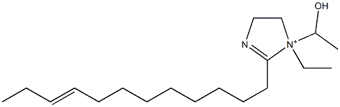 2-(9-Dodecenyl)-1-ethyl-1-(1-hydroxyethyl)-2-imidazoline-1-ium 结构式