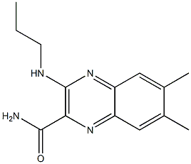 6,7-Dimethyl-3-(propylamino)quinoxaline-2-carboxamide 结构式