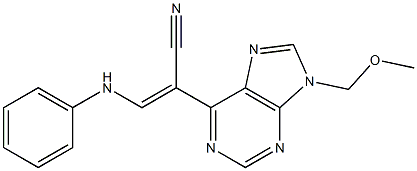 9-(Methoxymethyl)-6-[(Z)-2-(phenylamino)-1-cyanoethenyl]-9H-purine 结构式