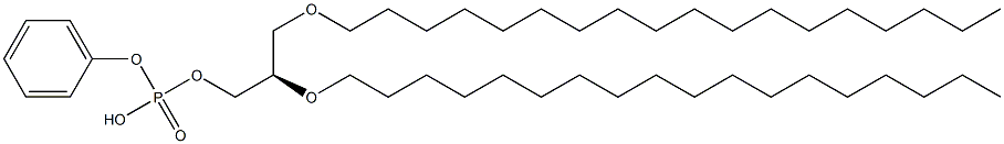 (+)-Phosphoric acid hydrogen phenyl(R)-2,3-bis(octadecyloxy)propyl ester 结构式