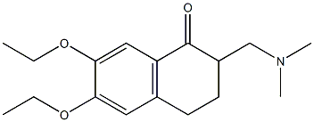 2-Dimethylaminomethyl-6,7-diethoxytetralin-1-one 结构式