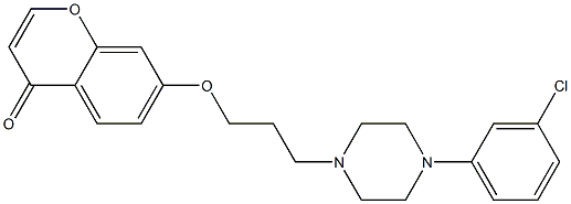 7-[3-[4-(3-Chlorophenyl)-1-piperazinyl]propyloxy]-4H-1-benzopyran-4-one 结构式