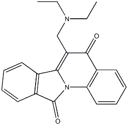 6-[(Diethylamino)methyl]isoindolo[2,1-a]quinoline-5,11(5H)-dione 结构式