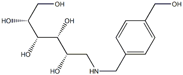 1-[4-(Hydroxymethyl)benzylamino]-1-deoxy-D-glucitol 结构式