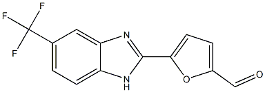 5-(Trifluoromethyl)-2-[5-formylfuran-2-yl]-1H-benzimidazole 结构式