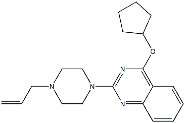 2-[4-(2-Propenyl)-1-piperazinyl]-4-cyclopentyloxyquinazoline 结构式