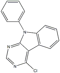 4-Chloro-9-phenyl-9H-pyrimido[4,5-b]indole 结构式