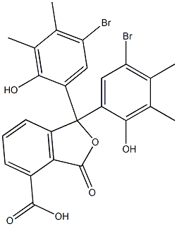 1,1-Bis(5-bromo-2-hydroxy-3,4-dimethylphenyl)-1,3-dihydro-3-oxoisobenzofuran-4-carboxylic acid 结构式