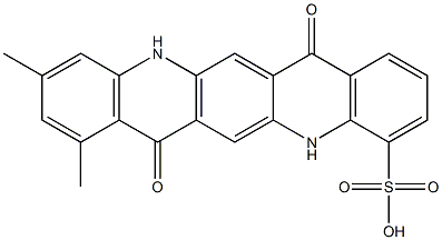 5,7,12,14-Tetrahydro-8,10-dimethyl-7,14-dioxoquino[2,3-b]acridine-4-sulfonic acid 结构式