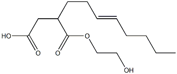 2-(3-Octenyl)succinic acid hydrogen 1-(2-hydroxyethyl) ester 结构式