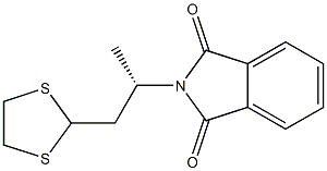 (+)-N-[(S)-2-(1,3-Dithiolane-2-yl)-1-methylethyl]phthalimide 结构式