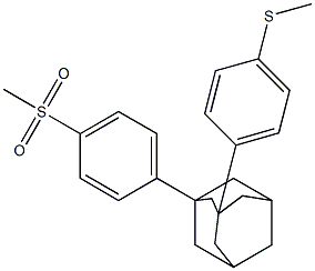 1-(4-(Methylsulfonyl)phenyl)-3-(4-(methylthio)phenyl)adamantane 结构式