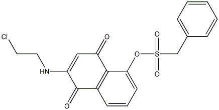 2-(2-Chloroethylamino)-5-benzylsulfonyloxy-1,4-naphthoquinone 结构式