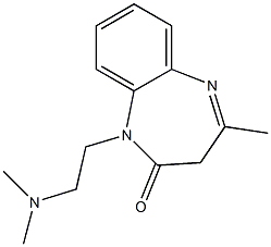 1-[2-(Dimethylamino)ethyl]-4-methyl-1H-1,5-benzodiazepin-2(3H)-one 结构式