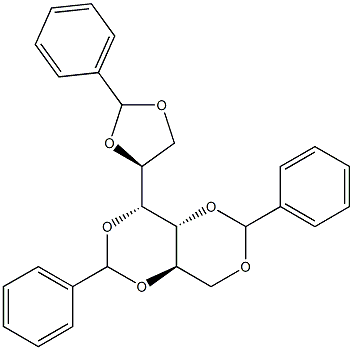 1-O,2-O:3-O,5-O:4-O,6-O-Tribenzylidene-D-glucitol 结构式