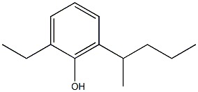 2-Ethyl-6-(1-methylbutyl)phenol 结构式