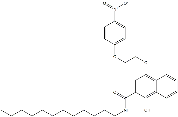 N-Dodecyl-1-hydroxy-4-[2-(4-nitrophenoxy)ethoxy]-2-naphthalenecarboxamide 结构式