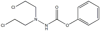 3,3-Bis(2-chloroethyl)carbazic acid phenyl ester 结构式