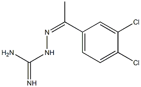 2-Amidino-1-[1-(3,4-dichlorophenyl)ethylidene]hydrazine 结构式
