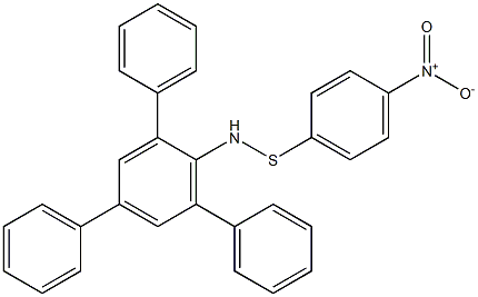 N-(4-Nitrophenylthio)-5'-phenyl-1,1':3',1''-terbenzene-2'-amine 结构式