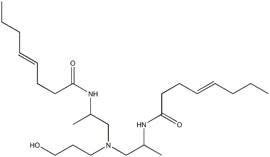 N,N'-[3-Hydroxypropyliminobis(1-methyl-2,1-ethanediyl)]bis(4-octenamide) 结构式