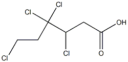 3,4,4,6-Tetrachlorohexanoic acid 结构式