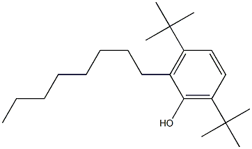 3,6-Di-tert-butyl-2-octylphenol 结构式