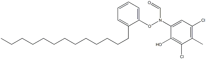 2-(2-Tridecylphenoxyformylamino)-4,6-dichloro-5-methylphenol 结构式