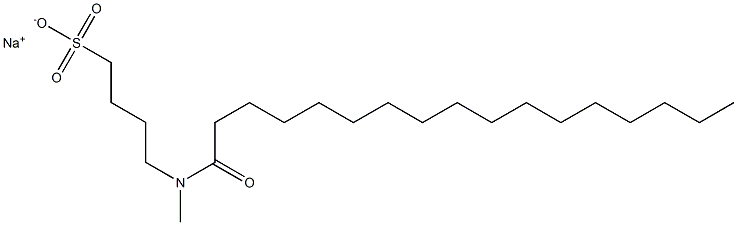 4-(N-Heptadecanoyl-N-methylamino)-1-butanesulfonic acid sodium salt 结构式