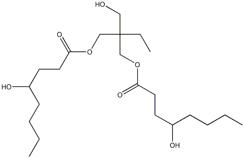 Bis(4-hydroxyoctanoic acid)2-ethyl-2-(hydroxymethyl)-1,3-propanediyl ester 结构式