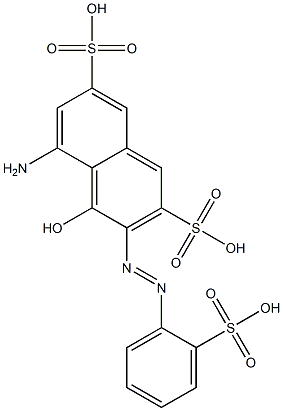 5-Amino-4-hydroxy-3-[(2-sulfophenyl)azo]-2,7-naphthalenedisulfonic acid 结构式