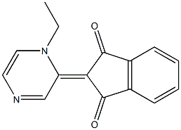 2-[1-Ethyl-pyrazin-2(1H)-ylidene]-indane-1,3-dione 结构式