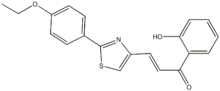 1-(2-Hydroxyphenyl)-3-[2-(4-ethoxyphenyl)thiazol-4-yl]-2-propen-1-one 结构式