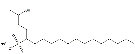 3-Hydroxynonadecane-6-sulfonic acid sodium salt 结构式