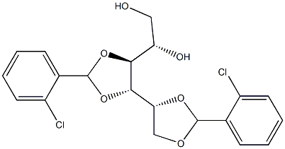 1-O,2-O:3-O,4-O-Bis(2-chlorobenzylidene)-L-glucitol 结构式