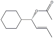 (-)-Acetic acid (S)-1-cyclohexyl-2-butenyl ester 结构式