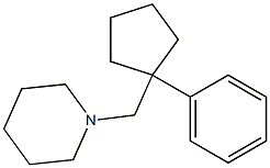 1-[(1-Phenylcyclopentyl)methyl]piperidine 结构式