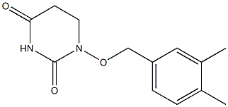 5,6-Dihydro-1-(3,4-dimethylbenzyloxy)-2,4(1H,3H)-pyrimidinedione 结构式