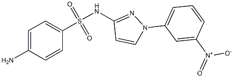 N-[1-(3-Nitrophenyl)-1H-pyrazol-3-yl]-4-aminobenzenesulfonamide 结构式