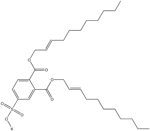 4-(Potassiosulfo)phthalic acid di(2-undecenyl) ester 结构式