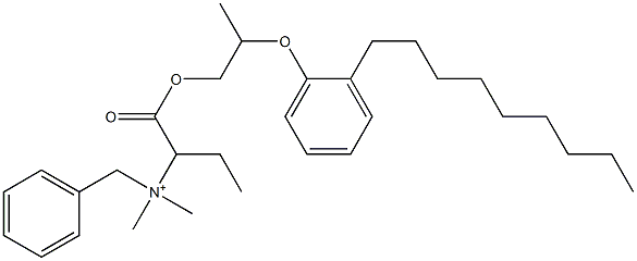 N,N-Dimethyl-N-benzyl-N-[1-[[2-(2-nonylphenyloxy)propyl]oxycarbonyl]propyl]aminium 结构式