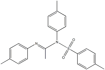 N1-Tosyl-N1,N2-bis(p-methylphenyl)acetamidine 结构式