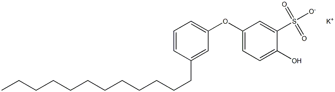 4-Hydroxy-3'-dodecyl[oxybisbenzene]-3-sulfonic acid potassium salt 结构式