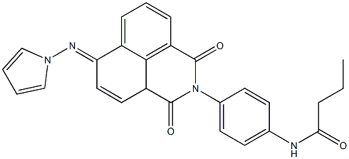 6-Pyrrolizino-2-[4-(butyrylamino)phenyl]-2H-benzo[de]isoquinoline-1,3-dione 结构式