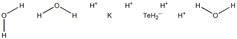 Potassium tetrahydrogentellurate trihydrate 结构式