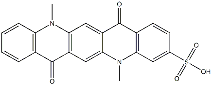 5,7,12,14-Tetrahydro-5,12-dimethyl-7,14-dioxoquino[2,3-b]acridine-3-sulfonic acid 结构式